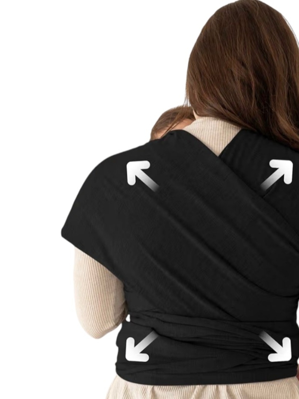KeaBabies Black Babywearing Shoulder Pad - Soft Comfort Wrap Accessory - Picture 4 of 5